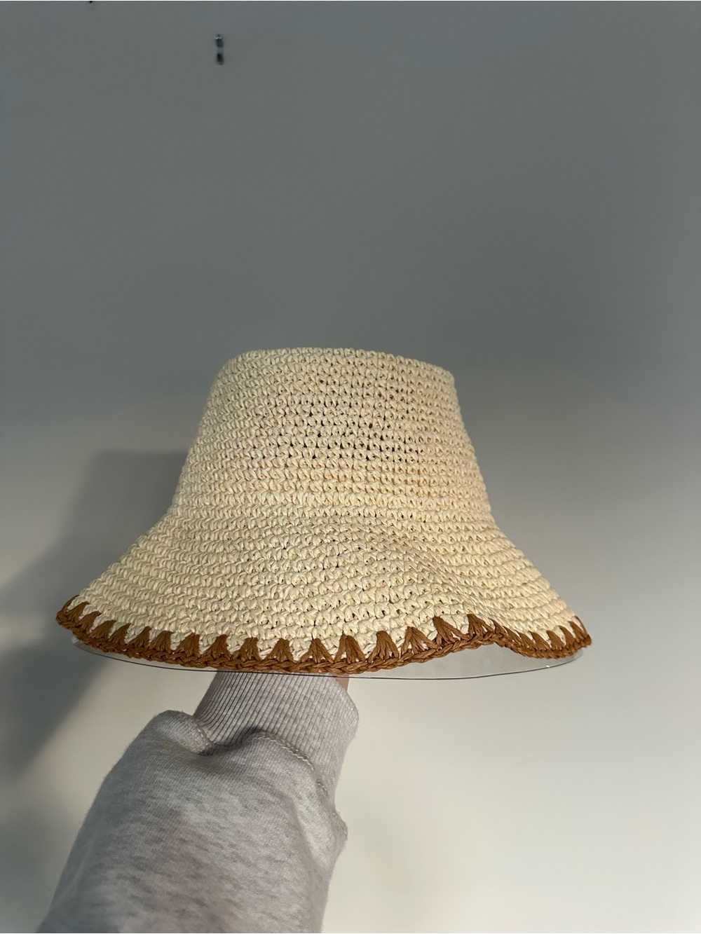 Madewell Ivory Woven Bucket Hat